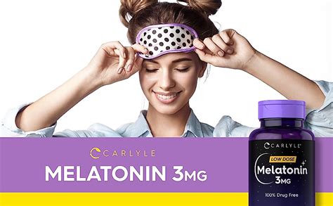 Amazon.com: Carlyle Melatonin 3mg | 300 Tablets | Low Dose | Drug Free | Vegetarian, Non-GMO ...