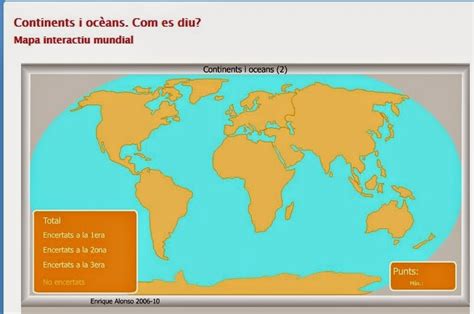 ES RACÓ DES PT - EL RINCÓN DEL PT: Oceans i continents: jocs interactius