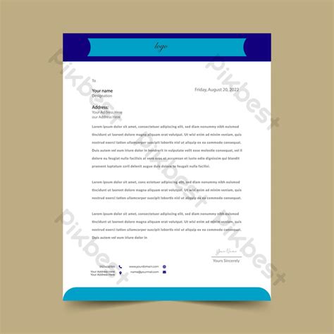 Elegant Modern Letterhead Pad Template Design | EPS Free Download - Pikbest