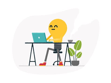 Office Desk feat. Light Bulb by Luke on Dribbble