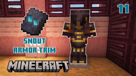 Snout Armor Trim on Netherite Armor | Minecraft 1.20 Survival Ep. 11 - YouTube