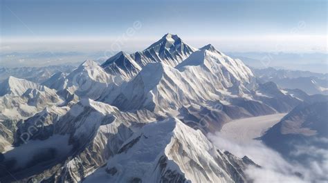 Beautiful Aerial View Of The Majestic Mount Everest Background, Picture ...