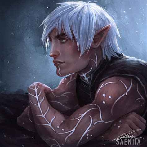 [no spoilers] A painting of Fenris I did a while ago :D : r/dragonage