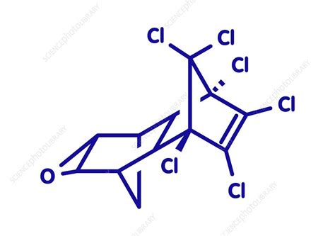 Dieldrin pesticide molecule, illustration - Stock Image - F030/5450 ...