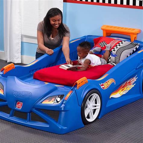 Hot Wheels Toddler-To-Twin Race Car Bed | Kids Bed | Step2