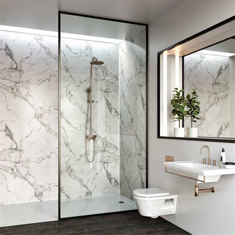 Calacatta Marble Linda Barker Multipanel Wall Panel | Wet Wall Works