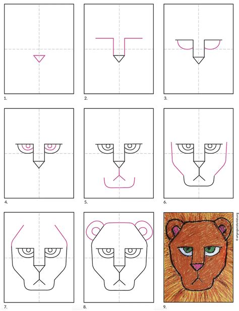 How To Draw A Lion Head Step By Step Easy