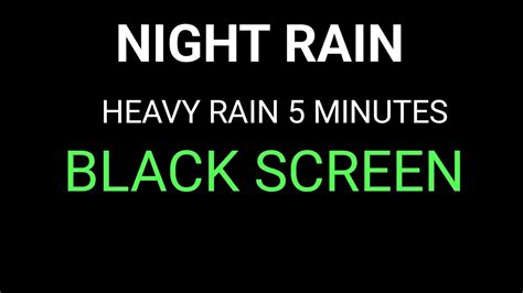 Heavy Rain and Thunderstorm Black Screen - YouTube