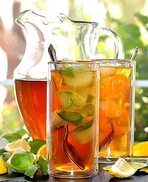 Sparkling Basil Lemonade Iced Tea - TheVegLife