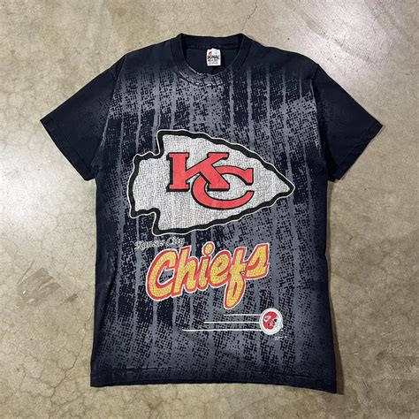 Vintage 1992 Kansas City Chiefs All Over Print... - Depop