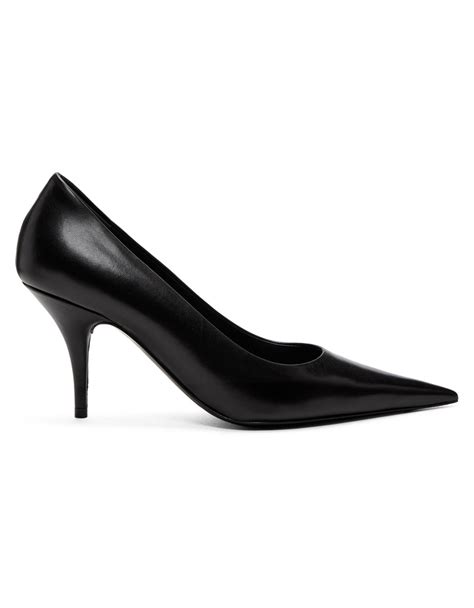 BALENCIAGA Black Pointed Leather Heels · VERGLE