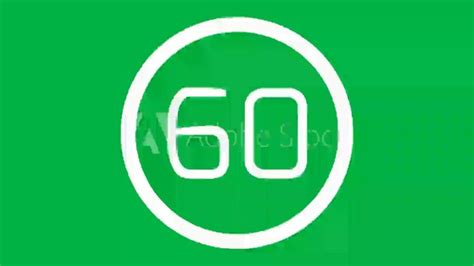 Animation of 1 minute countdown timer with elapsed rotating white circle in green screen ...