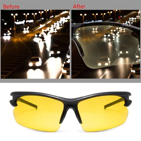 Night Vision Glasses Anti glare Driving Glasses Outdoor Drivers Night Vision Goggles UV400 ...