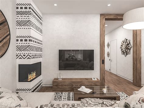 Cozy house interior design Ukrainian Ethno on Behance