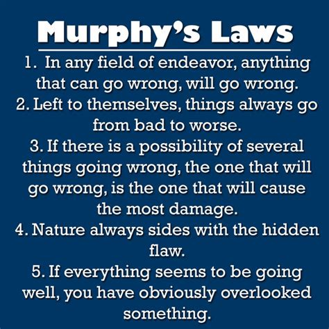 13 best images about Murphy's Law on Pinterest | Blame, Mondays and Tim ...