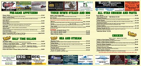 Bubba’s Menu – Bubba's Good Eats