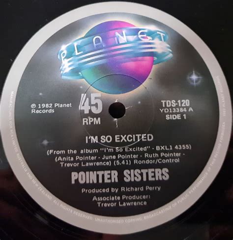 Pointer Sisters – I'm So Excited – Vinyl (12", 45 RPM), 1982 [r3781009] | Discogs