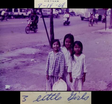 1968 SLIDE PHOTO Vietnam War Cute Girls Children Laugh Smile Street Scooter 35mm $22.00 - PicClick