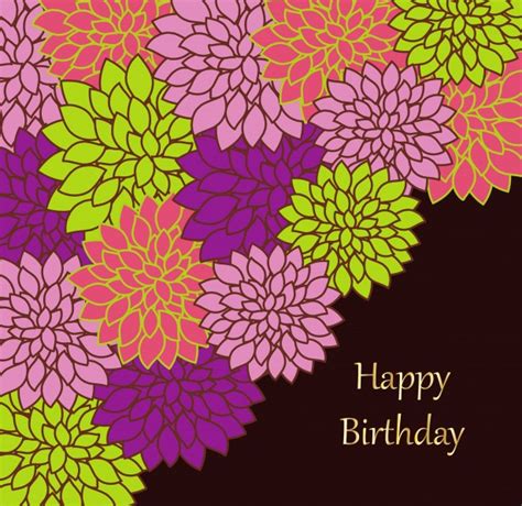 Floral Birthday Card Template Free Stock Photo - Public Domain Pictures