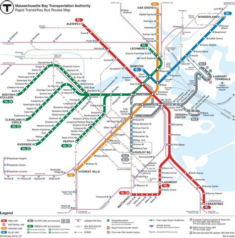 Boston Subway Map | Boston travel, Boston map, Transit map