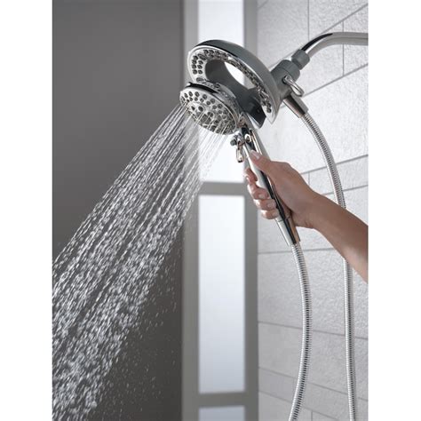 Delta In2ition Chrome 6-in Round Dual/Combo Shower Head 1.75 GPM 75595C at Lowes.com