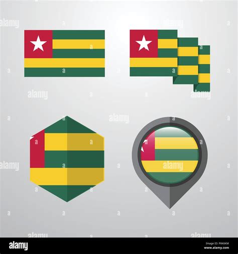 Togo flag design set vector Stock Vector Image & Art - Alamy