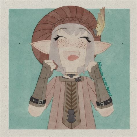 my first ffxiv fanart! tataru :D : lalafellmasterrace