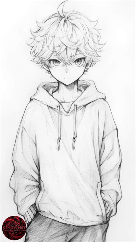 Anime drawing tutorial | cool anime boy with blond hair | pencil ...