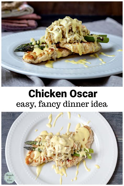 Easy Chicken Oscar Recipe Made with Hollandaise Sauce | Hearth and Vine