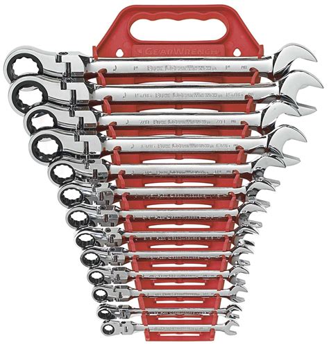 GEARWRENCH 9702 13 Piece Flex-Head Combination Ratcheting Wrench Set ...