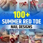 50+ Summer Red Toe Nails (2024) - TailoringinHindi