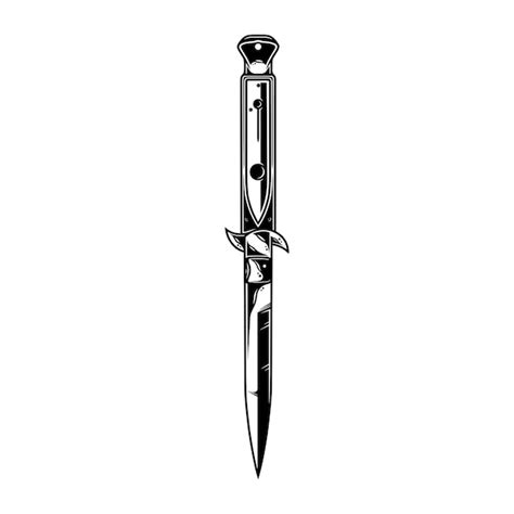 Premium Vector | Switchblade blackwork design