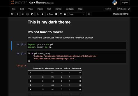 A simple dark theme for your jupyter notebook : r/JupyterNotebooks