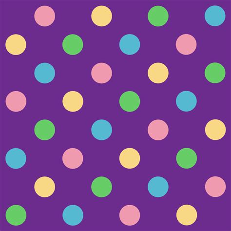 Cute Colorful Polka Dots Pattern - Free Clip Art