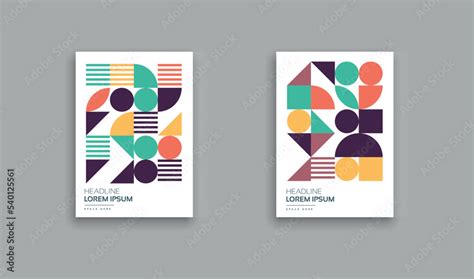 Geometry orientation vector business presentation set mock-up pattern ...