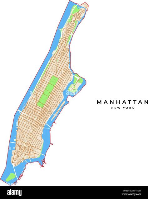 Manhattan Island Map High Resolution Stock Photography and Images - Alamy