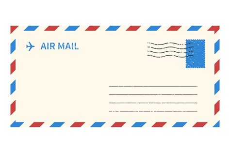 Air mail envelope template. Blank paper letter (2317778)