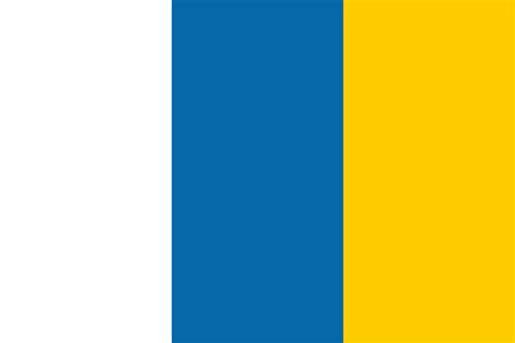 the flag of the Canary Islands might be the most uniquely colored vertical tricolor : r/vexillology