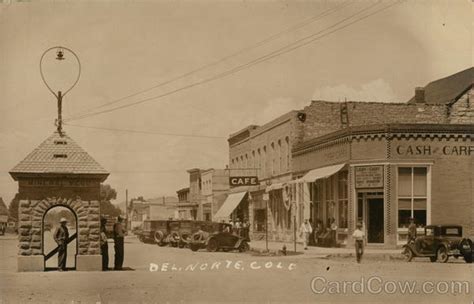 Street Scene Del Norte, CO Postcard