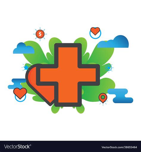 Health flat icon can use for icon design Vector Image