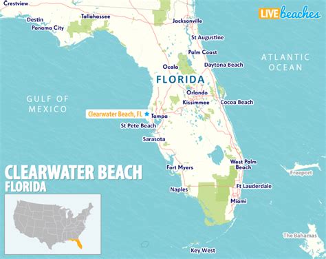 Map of Clearwater Beach, Florida - Live Beaches