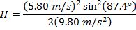 Maximum Height Formula