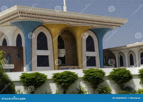 MUSCAT, OMAN - May 26, 2014: the Al Alam Palace is the Ceremonial ...