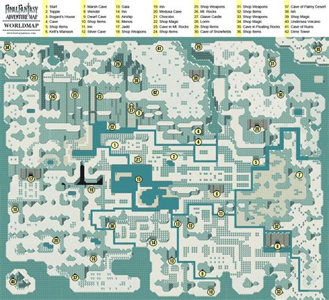 Final Fantasy 2 World Map - Maping Resources