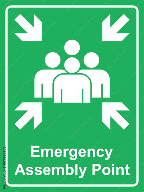 Emergency assembly point vector artwork Stock Vector | Adobe Stock