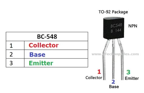 BC548 transistor Pinout, Specifications, Datasheet and Applications | Transistors, Hobby ...