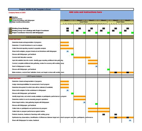 Program Work Plan Template