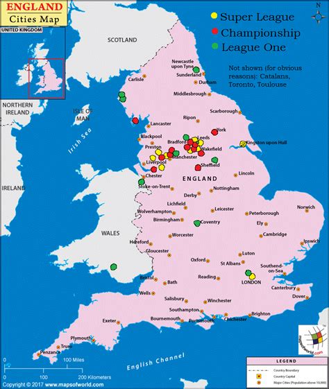 I was bored so I made a simple map of all the professional Rugby League teams in the UK (Super ...