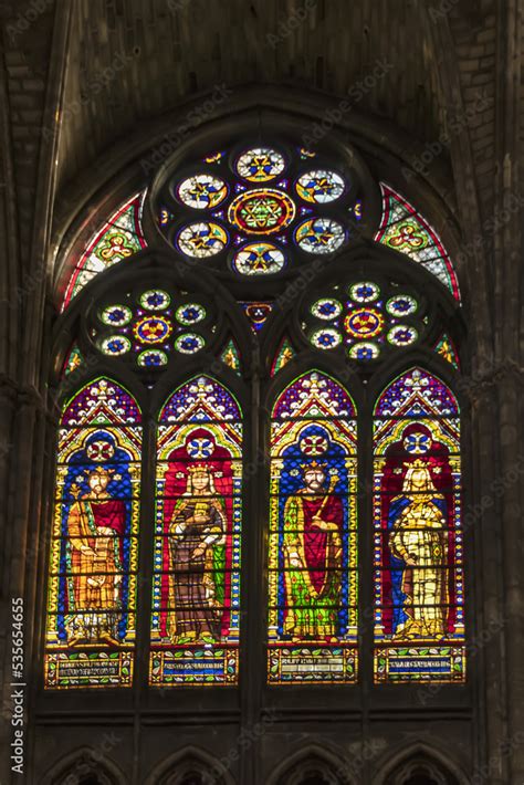 Interior of Basilica of Saint-Denis (Basilique royale de Saint-Denis ...