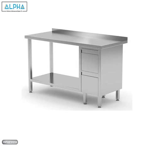 Work Table with 2 Drawers | Alpha Kitchen Factory